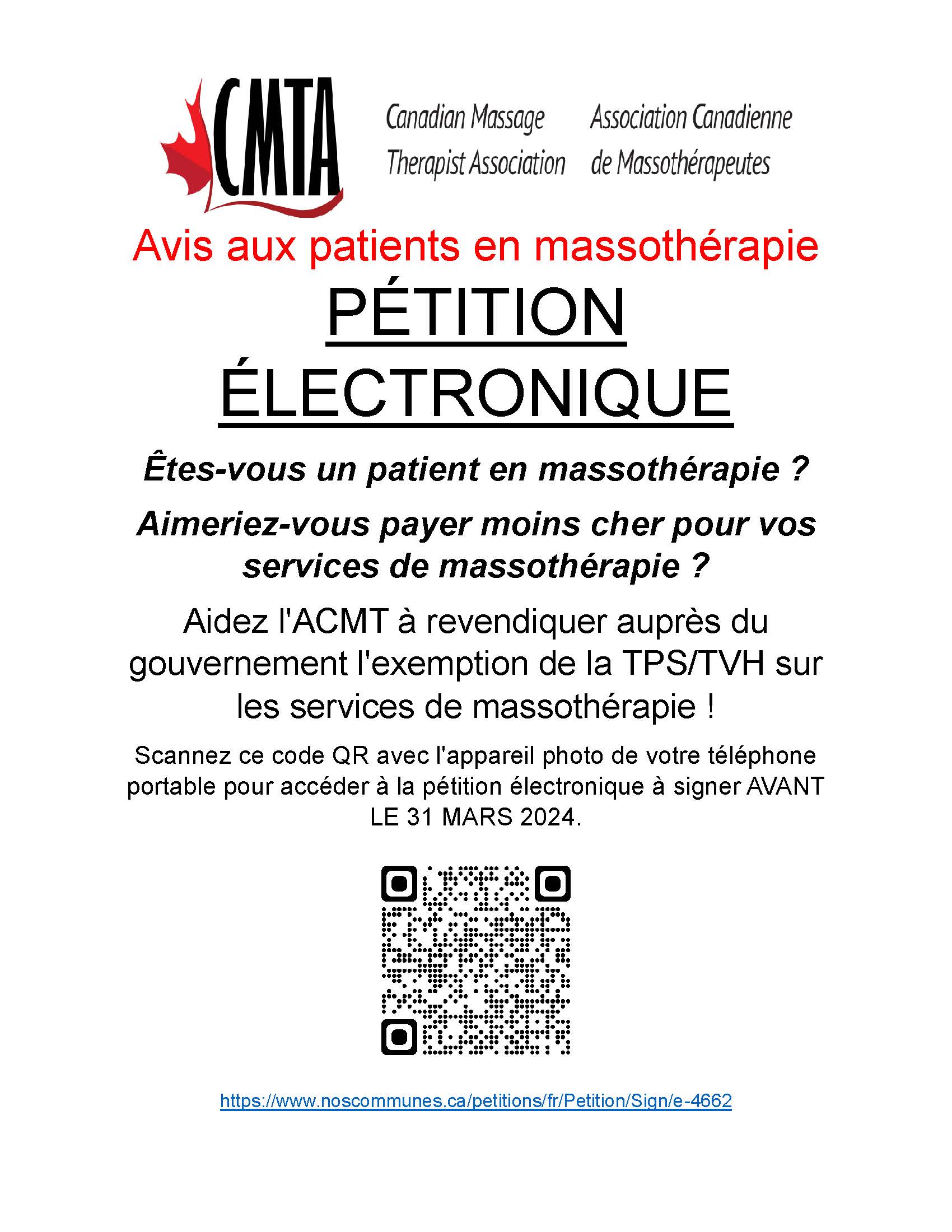 PETITION: GST/HST EXEMPTION - Cedargrove Massage Therapy